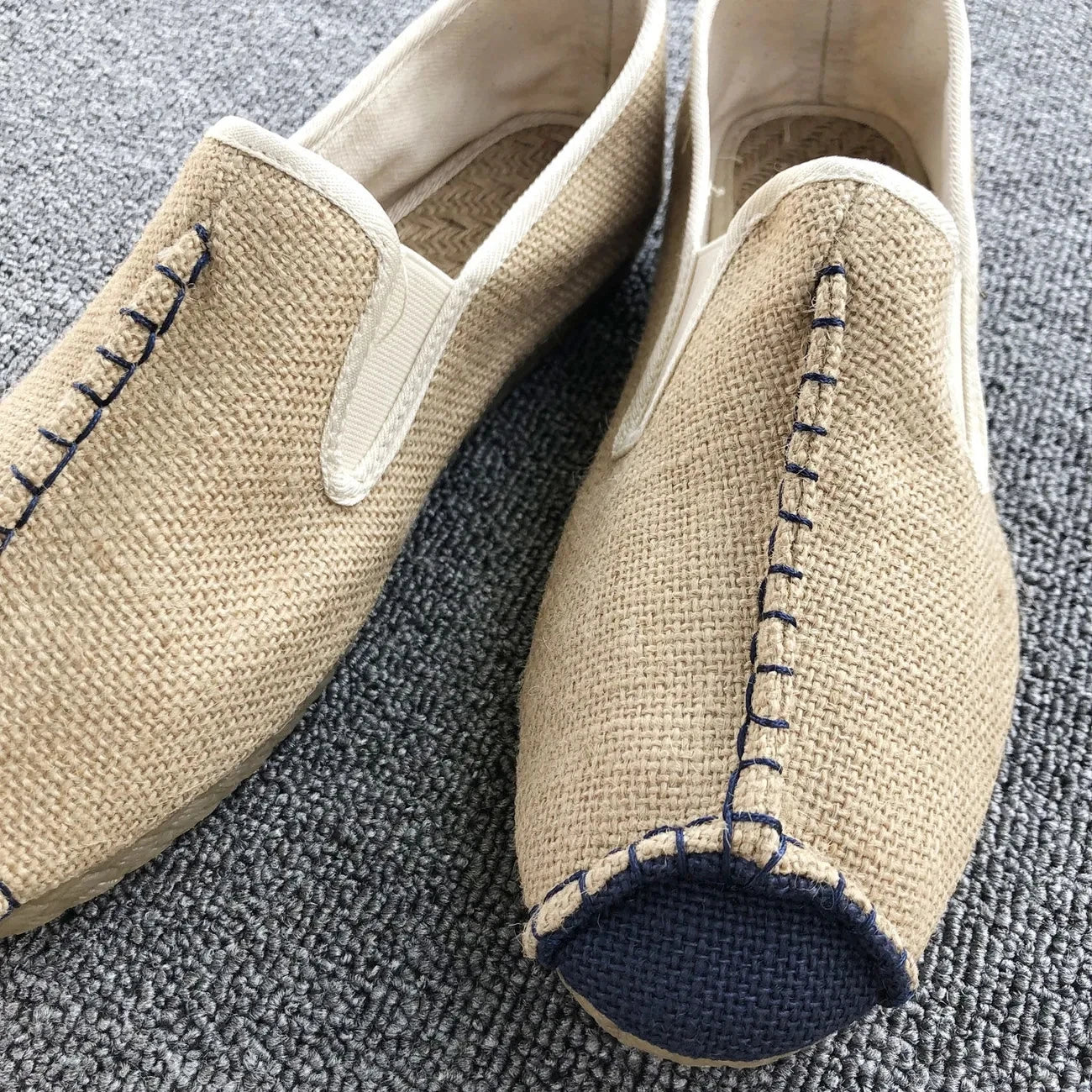 Chinese Style Linen Shoes Mens Casual Male Breathable Shoes Men