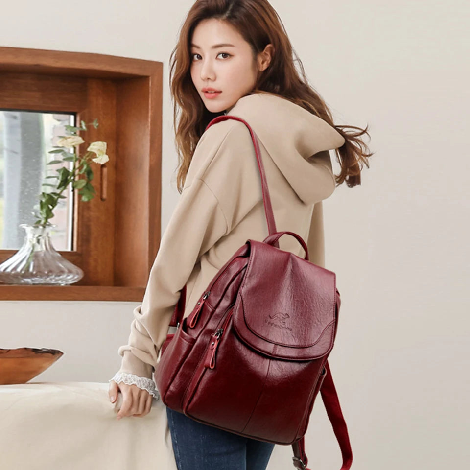 Ladies Bookbag Rucksack Women Large Capacity Backpack Purses High