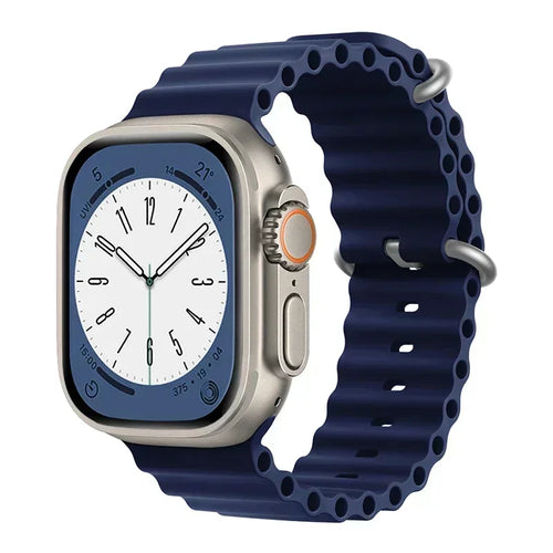 Silicone Ocean band for Apple Watch straps 45mm 46mm 40mm Ultra 2 49mm