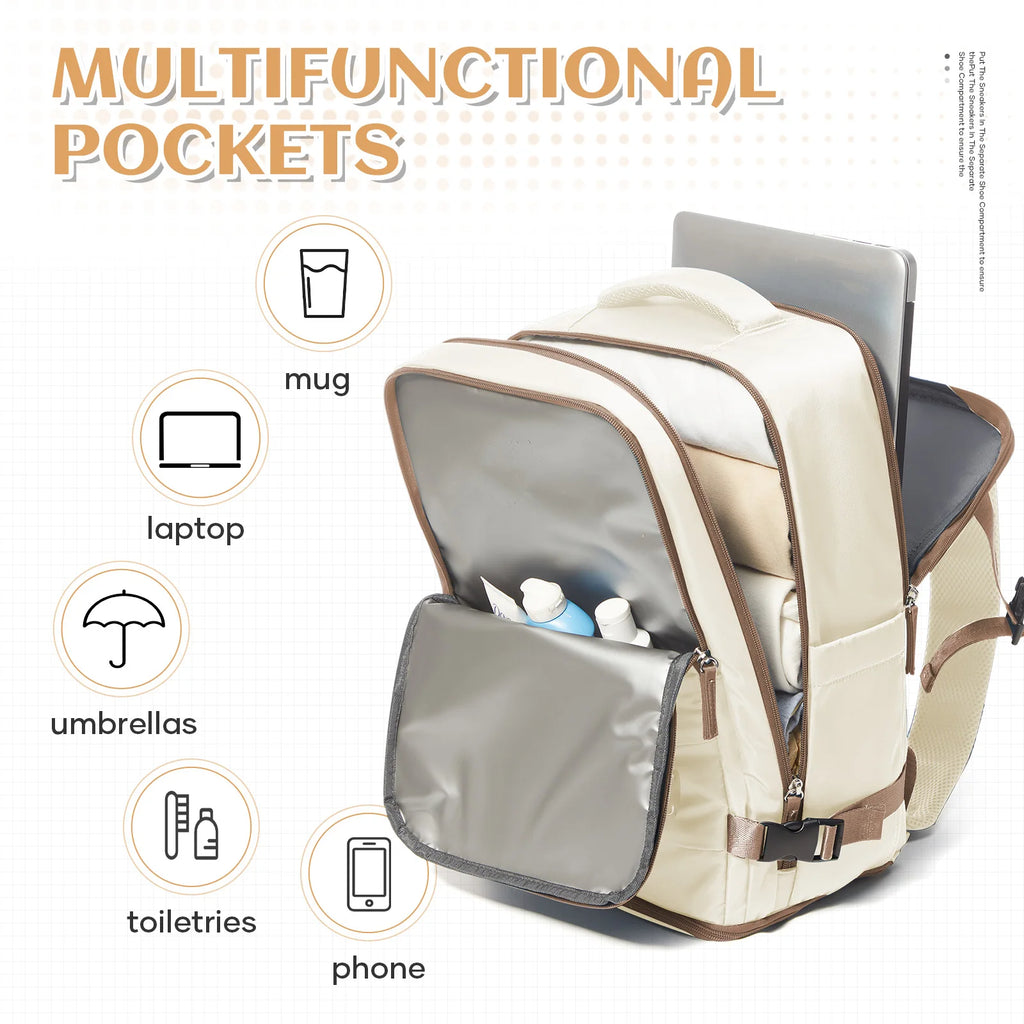 Travel Backpack for Women Men, Hand Luggage 40x20x25 for Ryanair Cabin