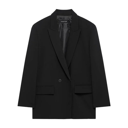 MUJER 2025 Straight Blazer for Women Loose Office Blazer Women Long