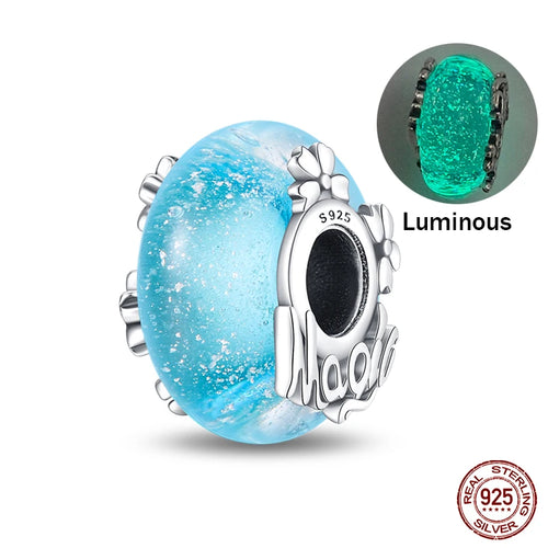 925 Sterling Silver Chameleon Luminous Firefly Butterfly Charms Beads