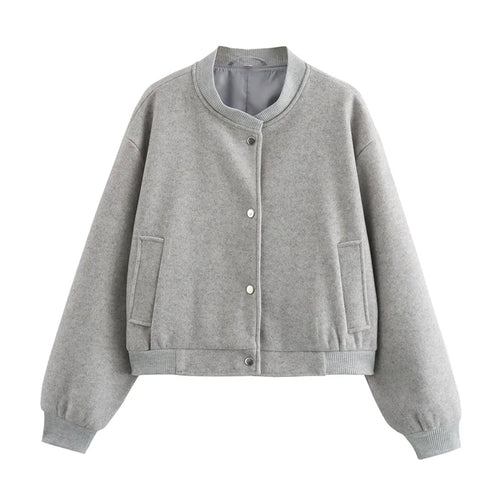 MUJER 2025 Women Jacket Cropped Bomber Jackets For Women Beige Black