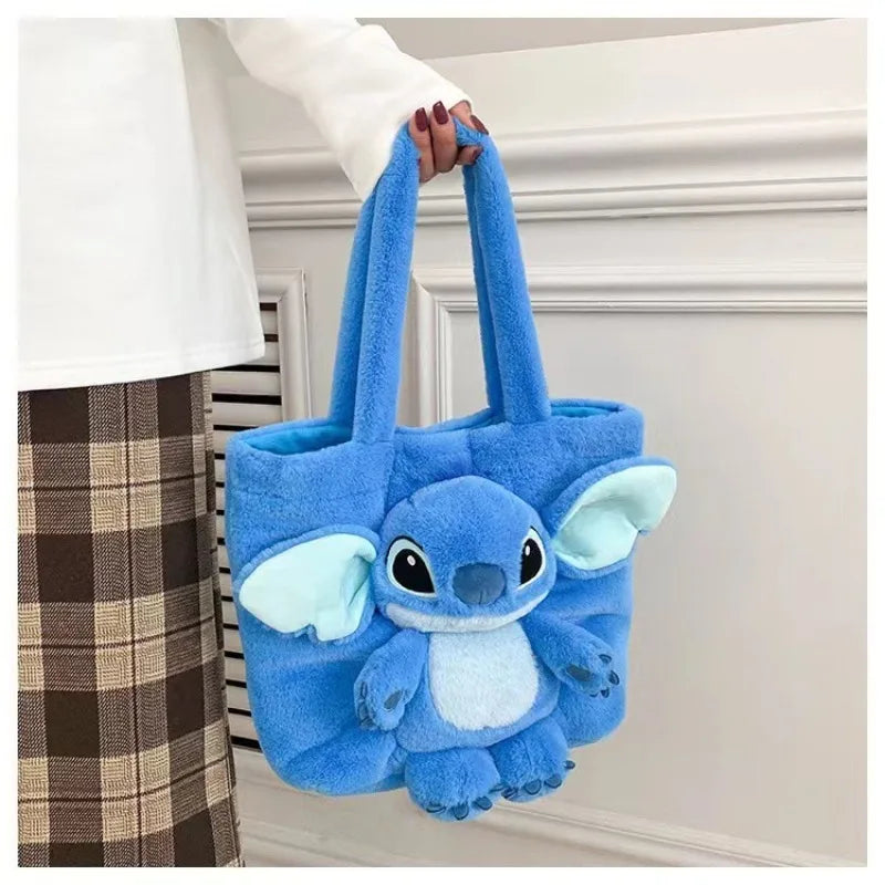 Disney 2025 New Cartoon Plush Doll Shoulder Bag Sweet and Cute Stitch