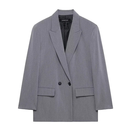 MUJER 2025 Straight Blazer for Women Loose Office Blazer Women Long