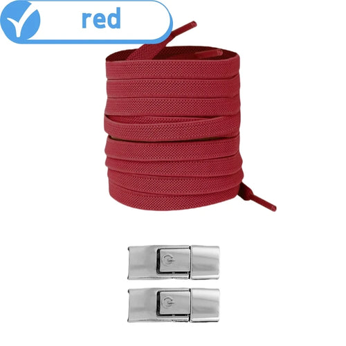 8MM 2023 No Tie Shoe Laces Press Lock Shoelaces Without Ties Elastic