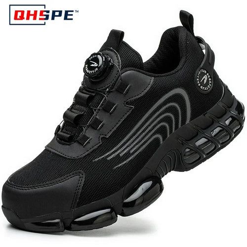 Rotating Button New Safety Shoes Men Anti-smash Anti-puncture Work