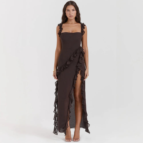 Sexy Summer Elegant Long Dresses For Women Backlesss Sexy Dress Red