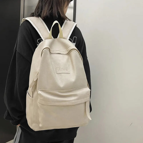 High Quality Women Man Backpack PU Leather Men's Backpacks Girl Luxury