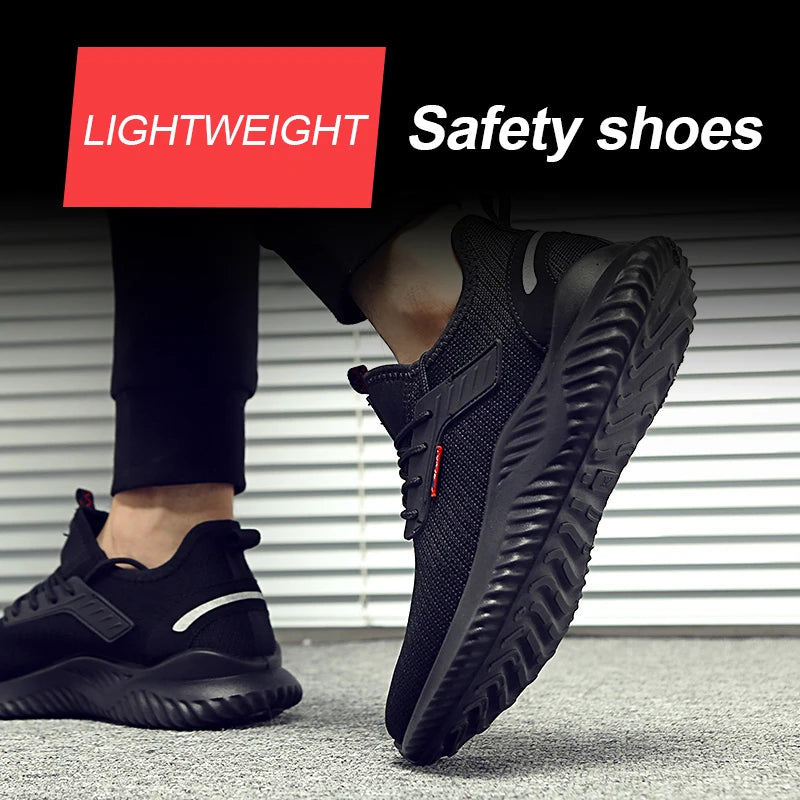 Work Sneakers Steel Toe Shoes Men Safety Shoes Puncture-Proof Work
