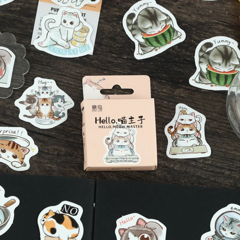 46pcs/Bag,Cat Stickers,Be for Suitcase Skateboard Luggage Laptop Phone