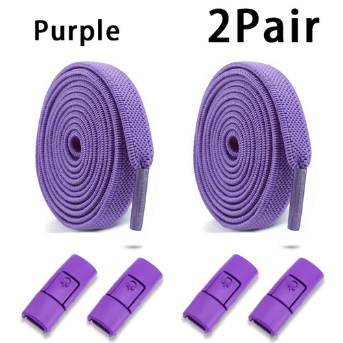 Elastic Laces Sneakers Tennis No Tie Shoe laces Lock Shoelaces without