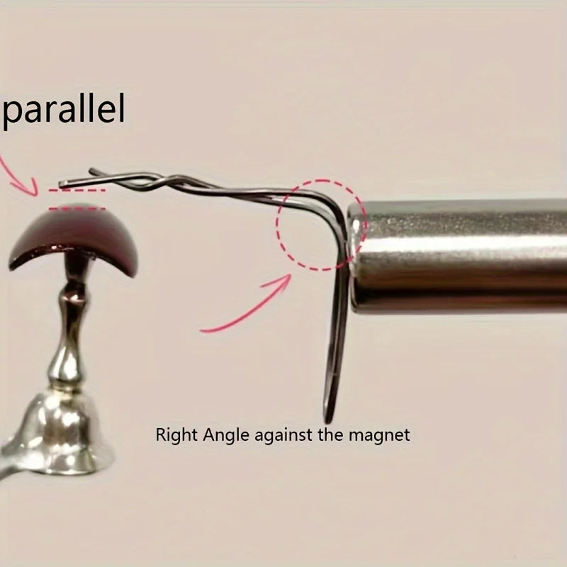 6 Pcs Cat Eye Nail Magnet Set with Flexible Iron Wire For Creating