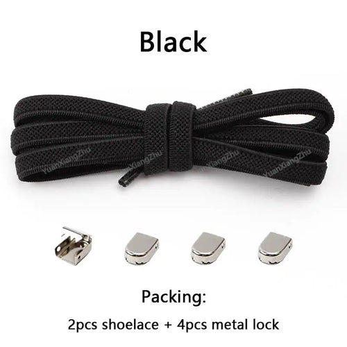 No tie Shoe laces Elastic laces Sneakers Flat Shoelaces without ties
