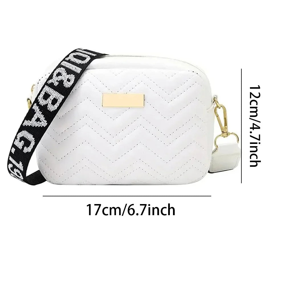 1Pcs Messenger Bag for Women Trend Lingge Embroidery Camera Female