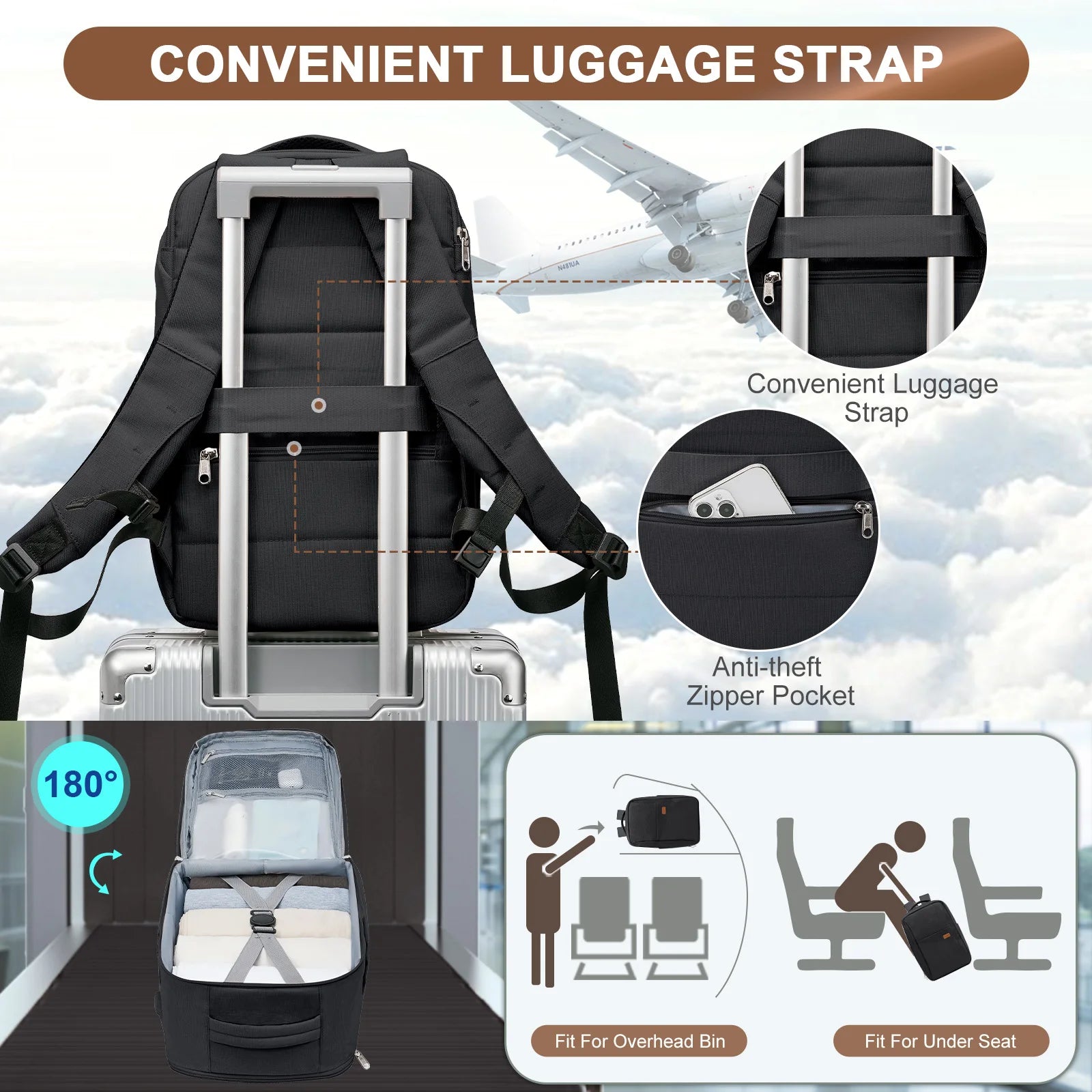 Men Travel Backpack Designer Laptop Bag Large Capacity School Backpack