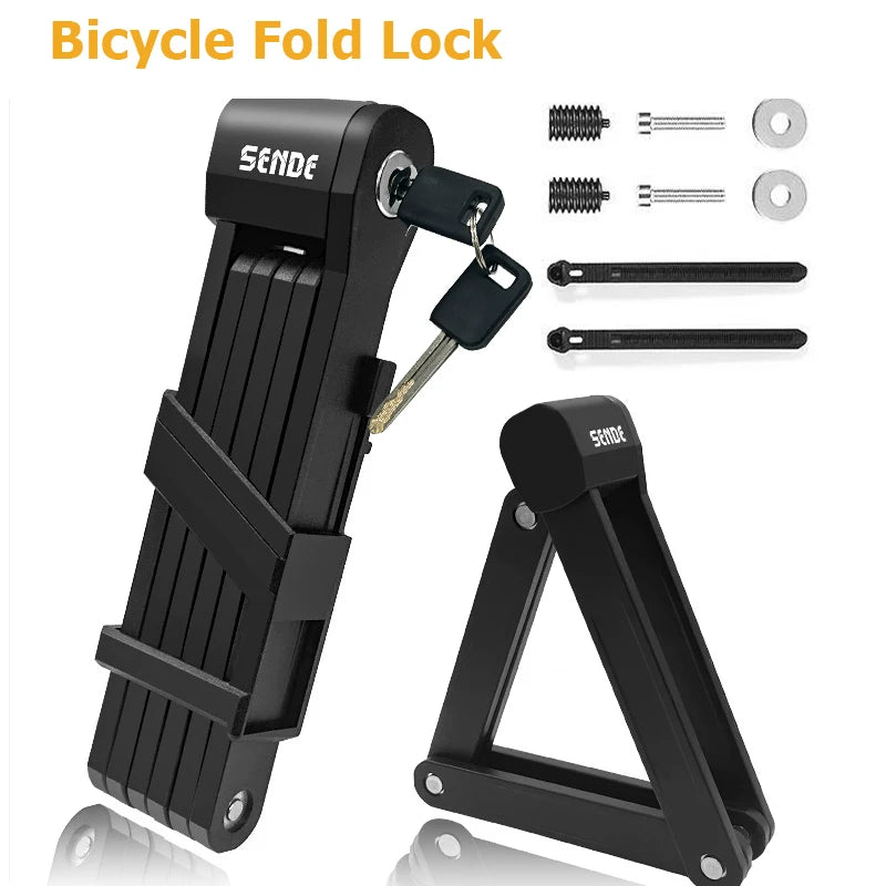 Bicycle Folding Chain Lock Bike Foldable Lock Anti-theft E-Bike Chain