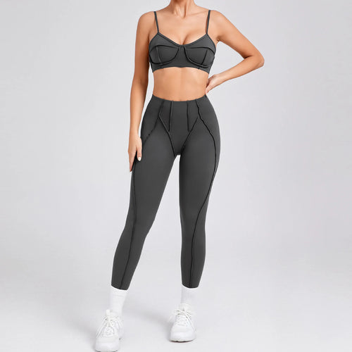 New Yoga Set Women Tracksuit Workout Legging Athletic Suit Gym Push Up