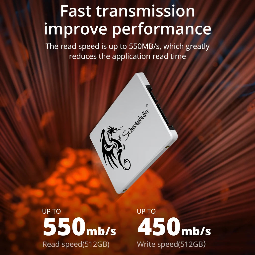 SomnAmbulist SSD 2.5 64GB 128GB 256GB 512GB for Laptop Desktop Solid