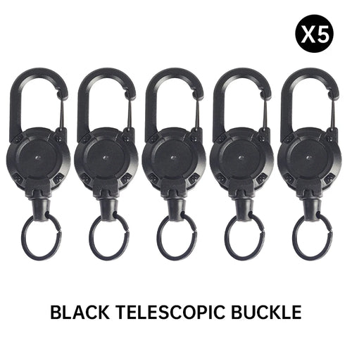 Adjustable key chain adopts steel wire rope anti-fall easy to pull