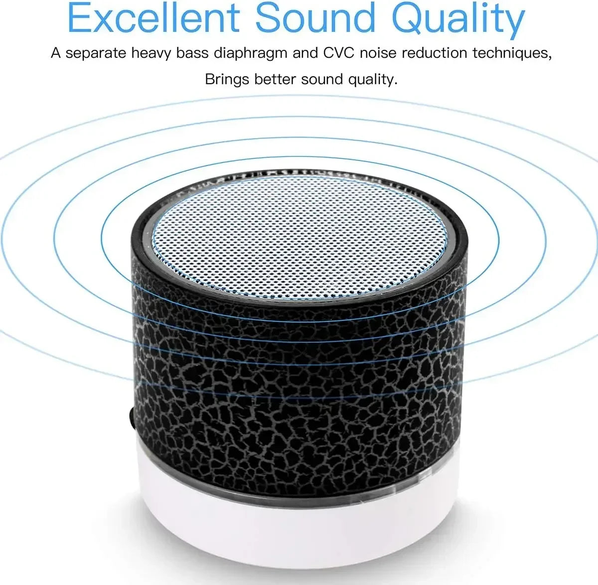TF Wireless Mini Motion Bluetooth Speaker With LED Lights Speaker