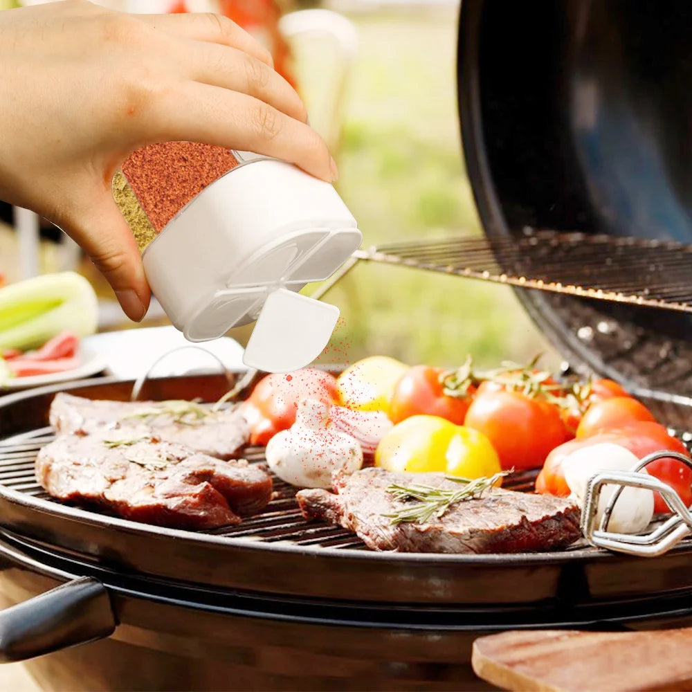 4in1 Camping Seasoning Shaker Multi-Purpose Spice Jar with Lid