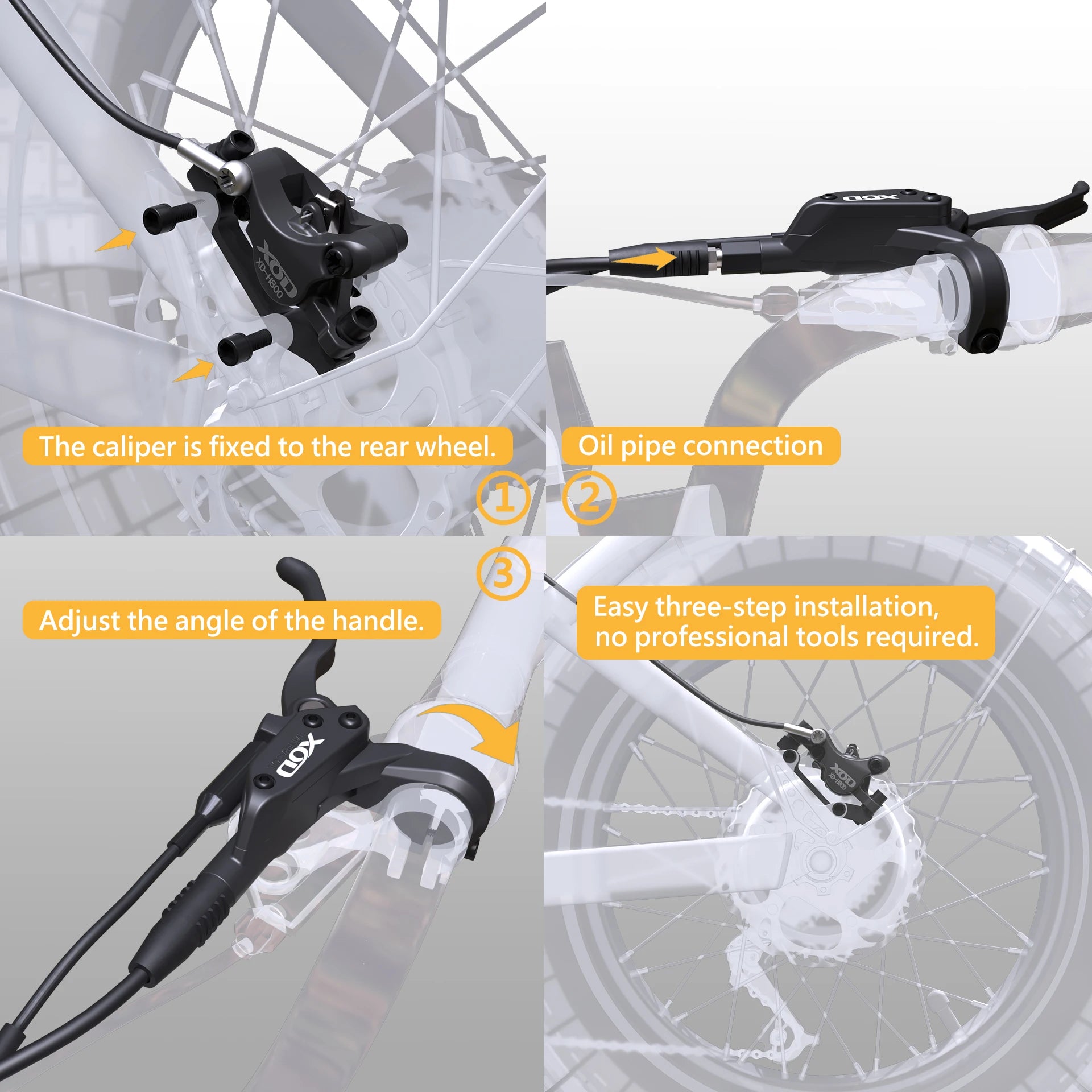 XOD XD-H800 / XD-H880 Hydraulic Disc Brakes for Electric Scooters &