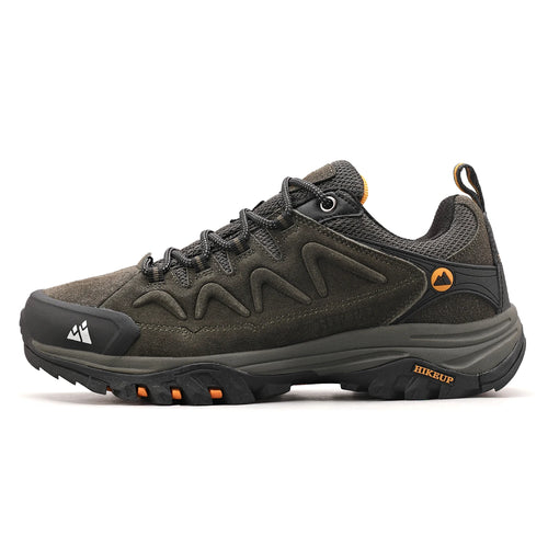 HIKEUP Leather Men‘s Outdoor Hiking Shoes Tourist Trekking Sneakers