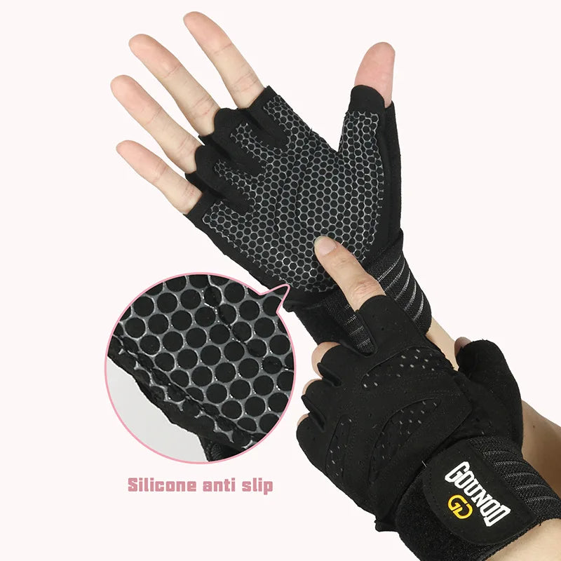 GOUNOD Weightlifting Gloves Wristband Support Breathable Anti-Slip