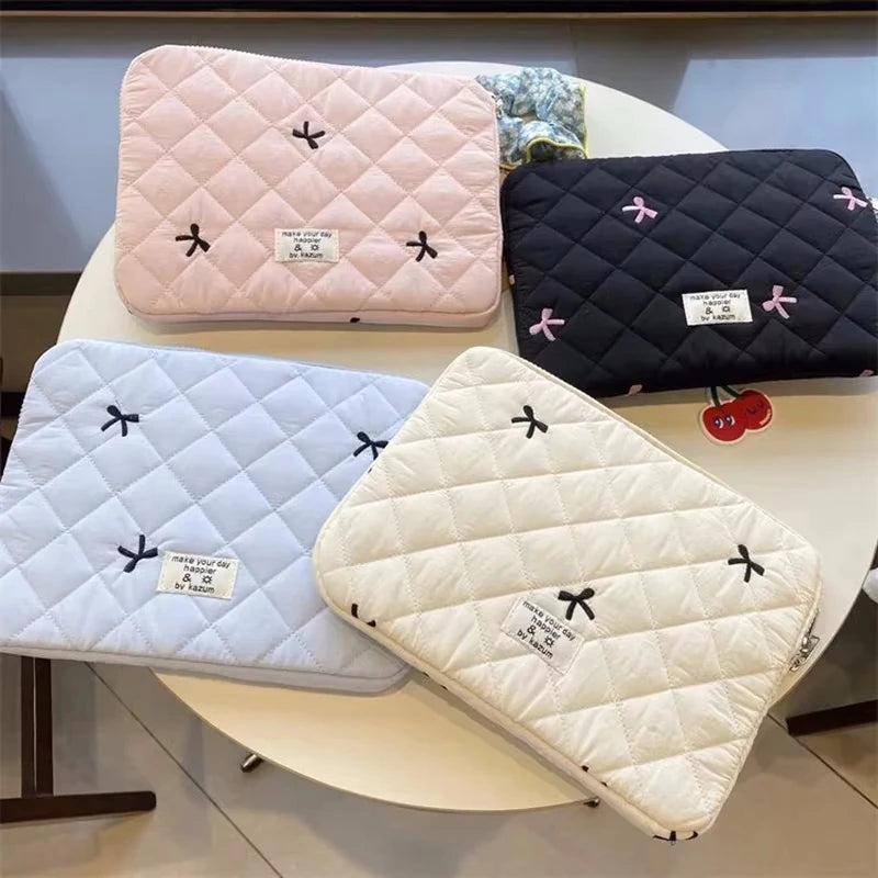 Cute Bow Graphic Laptop Bag Tablet Sleeve Case 11 13.3 14 15.6 Inch