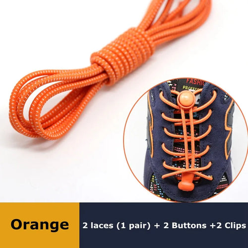 1Pair Shoelaces for Sneaker Elastic No Tie Shoe Laces Stretching Lock