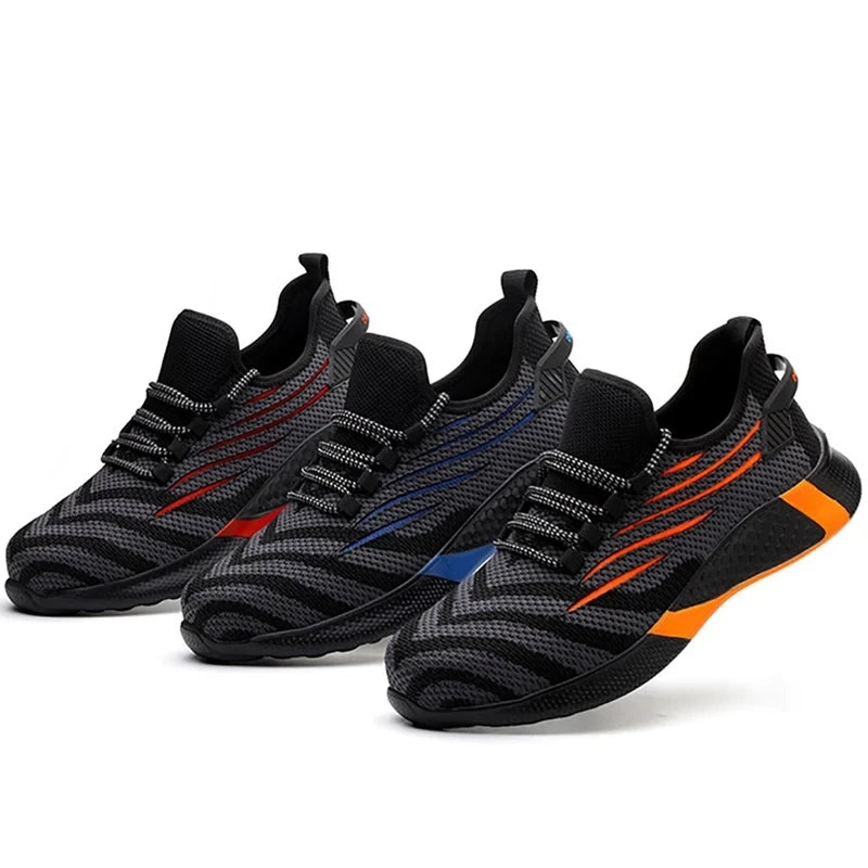 Men Work Safety Shoes Anti-puncture Working Sneakers Male