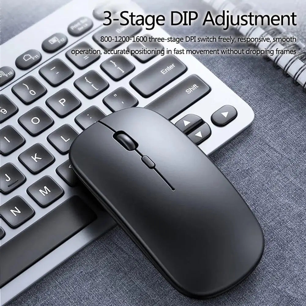 New Bluetooth Wireless Mouse USB Optical Rechargeable Mouse for