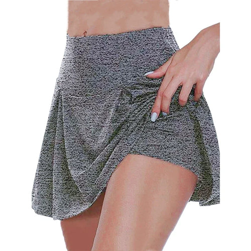 12 Colour Versatile Y2K High-Waist Skort - Breathable Stretch Fabric