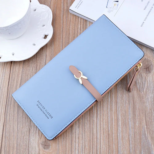 Luxury Long Wallet Purses for Women New Trend Slim Wallets Female