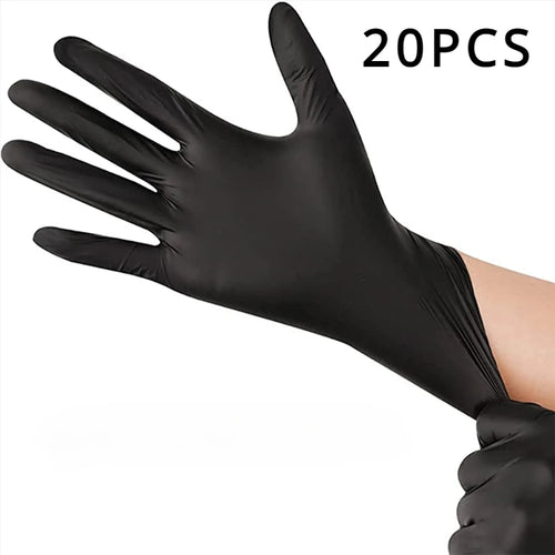 100/50/20PCS Black Nitrile Gloves Thickened Black Nitrile Gloves for