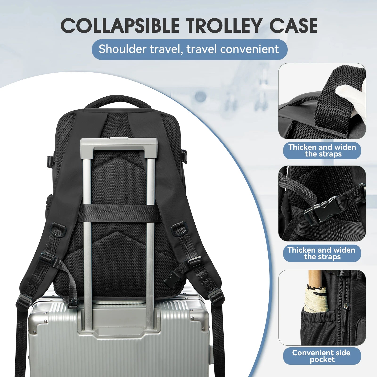 Vacuum Backpack Travel Bag for Men Large Capacity airback Backpack