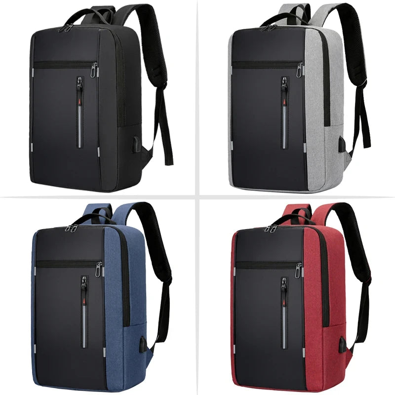 Men's Waterproof Oxford Laptop Backpack 15.6 Inch with USB Charging