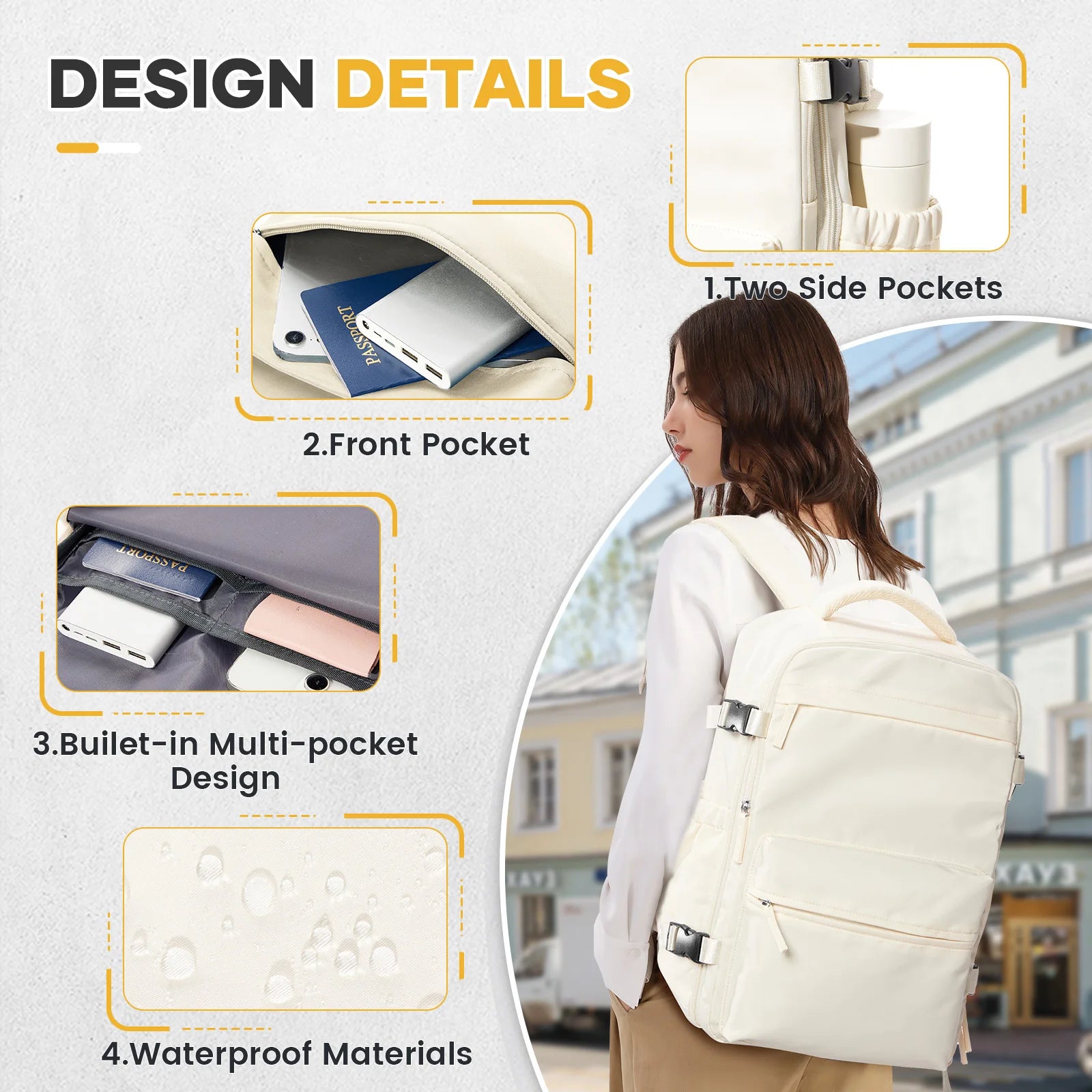 Ryanair Backpack Travel Cabin Airplane 40x20x25, Air Vacuum