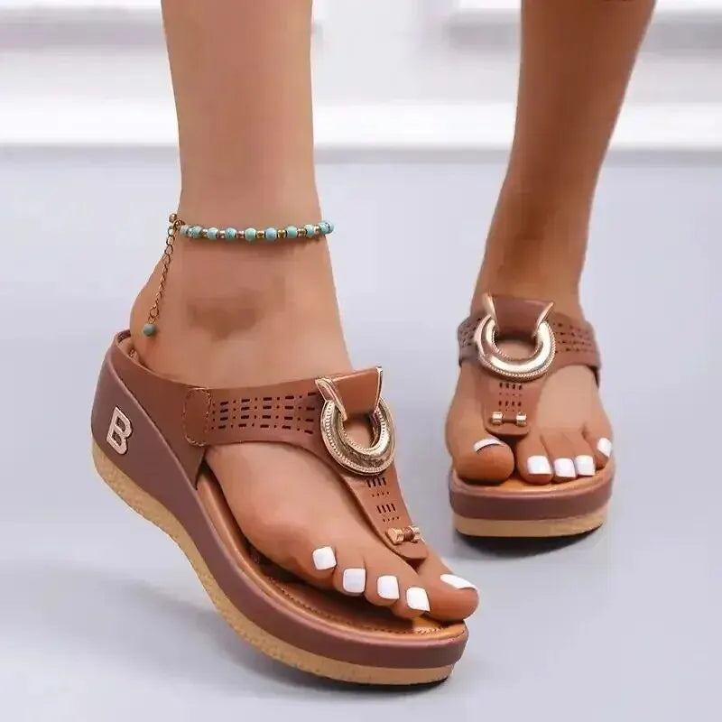 Summer Sandals Women 2024 Big Size Platform Wedges Sandals Slippers