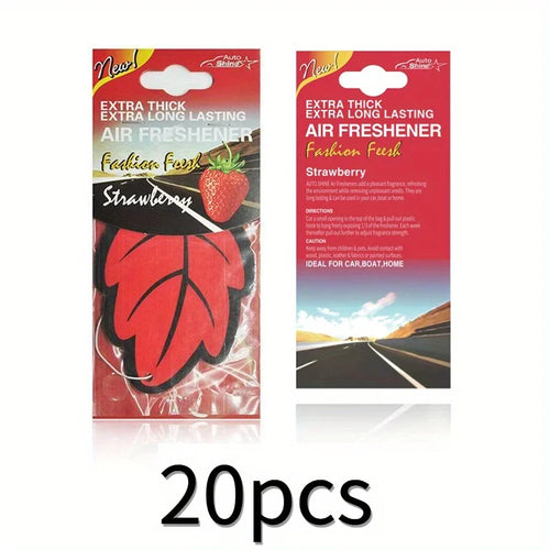 3-60pcs Car Air Freshener Natural Scented Tea Paper Auto Hanging