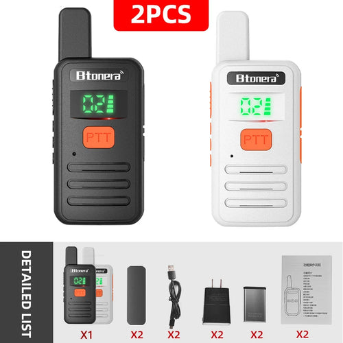 Btonera T1 Mini Walkie Talkie pmr 446 Profesional Walkie Talkies Largo