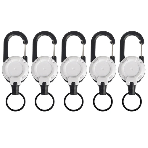 Adjustable key chain adopts steel wire rope anti-fall easy to pull