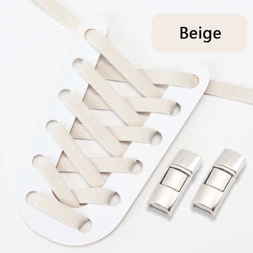 Elastic Laces Sneakers Press Lock Shoelaces Without Ties 8MM Wide
