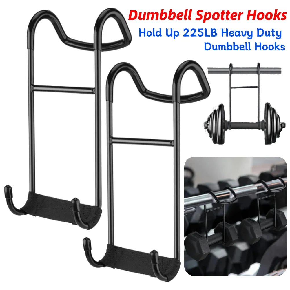 Dumbbell Spotter Hooks Hold Up 225LB Heavy Duty Dumbbell Hooks Heavy