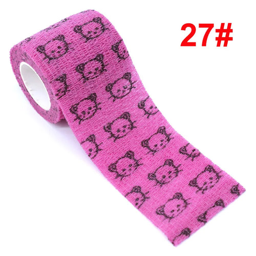 Animal Pattern Printed Self Adhesive Elastic Bandage 4.5m Sports Wrap