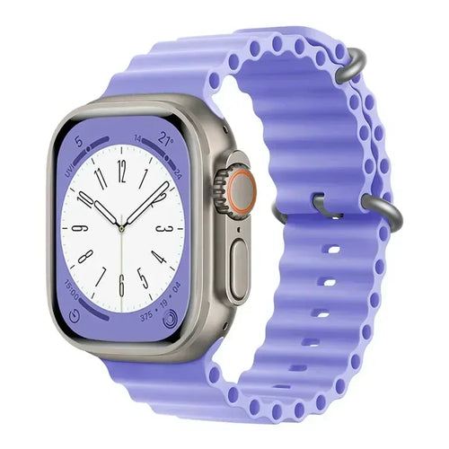 Silicone Ocean band for Apple Watch straps 45mm 46mm 40mm Ultra 2 49mm