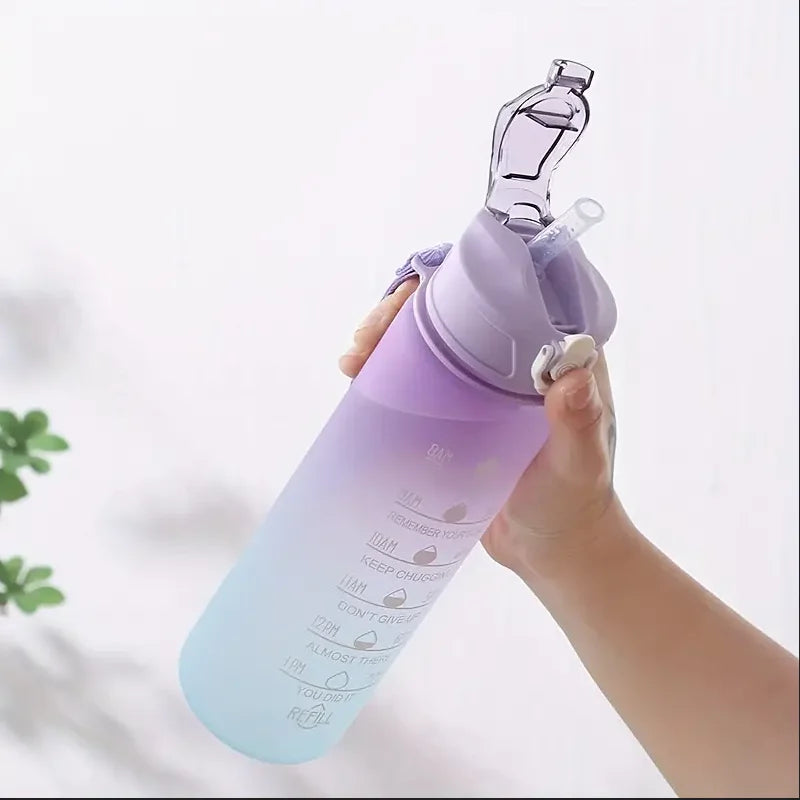 700ml Inspirational Outdoor Sports Water Cup With Time Scale And