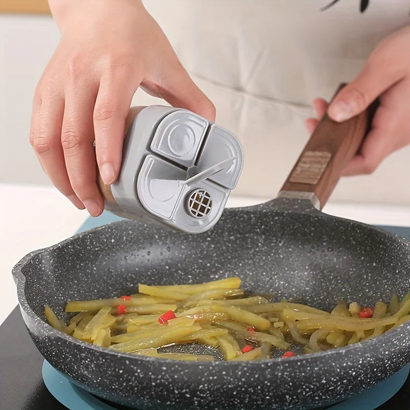 4in1 Camping Seasoning Shaker Multi-Purpose Spice Jar with Lid