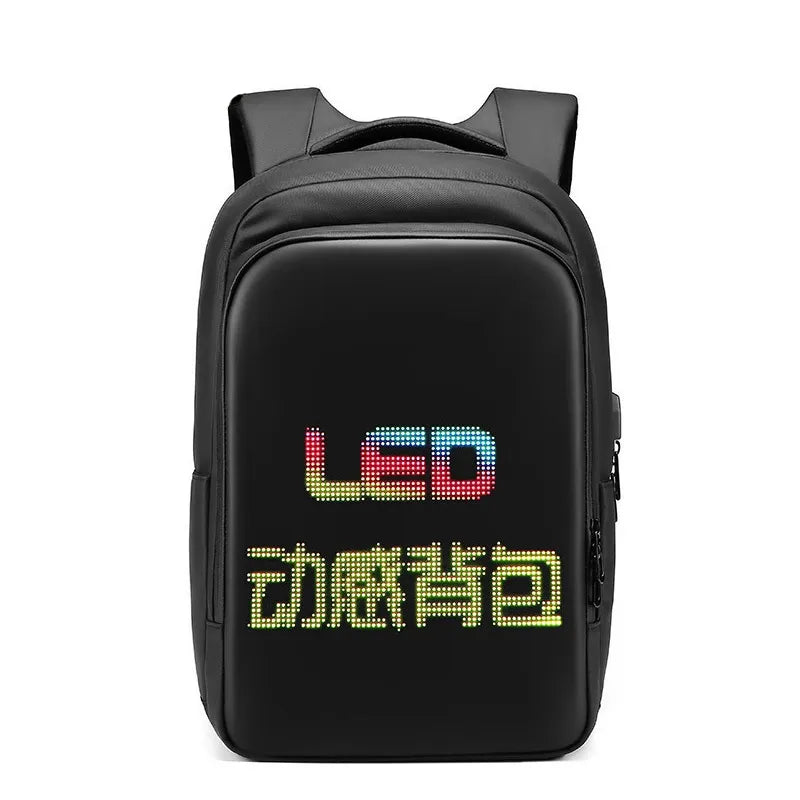LED Display backpack Business travel 15.6 Inch Laptop Backpack Men DIY